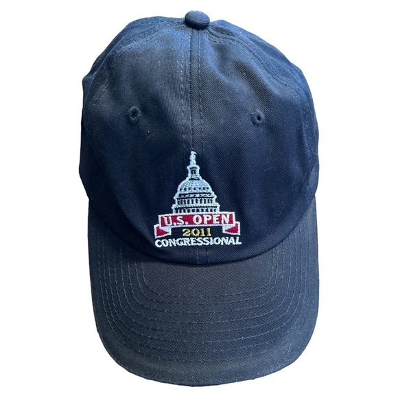 US Open Golf Hat Cap 2011 Congressional 111th USGA Member Adjustable Navy Blue - Picture 1 of 9